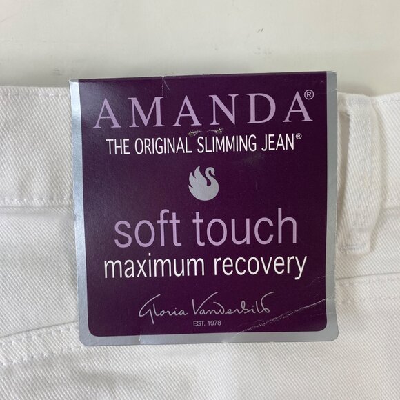 Gloria Vanderbilt Womens Amanda White Denim Classic Rise Slimming Jeans Size 4P - Picture 8 of 9